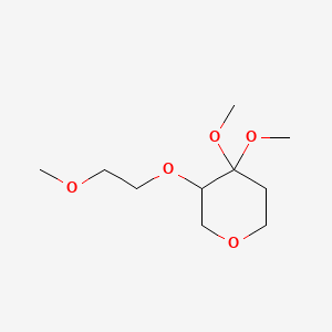 molecular formula C10H20O5 B6606087 4,4-dimethoxy-3-(2-methoxyethoxy)oxane CAS No. 2283395-08-2