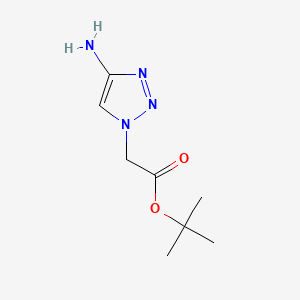 molecular formula C8H14N4O2 B6606093 tert-butyl 2-(4-amino-1H-1,2,3-triazol-1-yl)acetate CAS No. 2138215-67-3