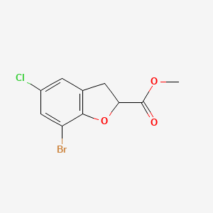 molecular formula C10H8BrClO3 B6606099 methyl 7-bromo-5-chloro-2,3-dihydro-1-benzofuran-2-carboxylate CAS No. 2138186-02-2