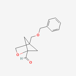 molecular formula C14H16O3 B6606114 4-[(benzyloxy)methyl]-2-oxabicyclo[2.1.1]hexane-1-carbaldehyde CAS No. 2174002-62-9