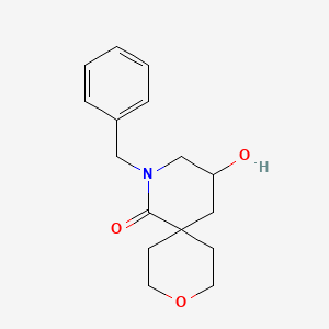 molecular formula C16H21NO3 B6606132 2-benzyl-4-hydroxy-9-oxa-2-azaspiro[5.5]undecan-1-one CAS No. 2137677-18-8