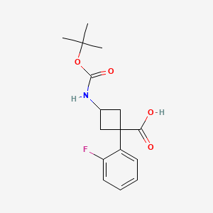 3-{[(tert-butoxy)carbonyl]amino}-1-(2-fluorophenyl)cyclobutane-1-carboxylic acid