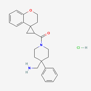 molecular formula C24H29ClN2O2 B6606150 1-[1-({2,3-dihydrospiro[1-benzopyran-4,1'-cyclopropan]-3'-yl}carbonyl)-4-phenylpiperidin-4-yl]methanamine hydrochloride CAS No. 2418719-58-9