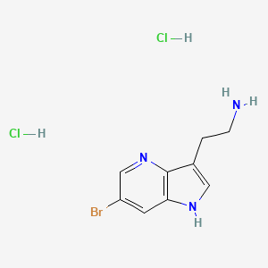 molecular formula C9H12BrCl2N3 B6606222 2-{6-bromo-1H-pyrrolo[3,2-b]pyridin-3-yl}ethan-1-amine dihydrochloride CAS No. 2137752-75-9