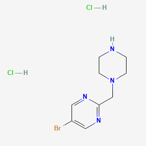 molecular formula C9H15BrCl2N4 B6606226 5-bromo-2-[(piperazin-1-yl)methyl]pyrimidine dihydrochloride CAS No. 2138046-89-4