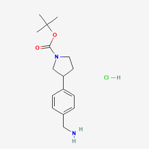 tert-butyl3-[4-(aminomethyl)phenyl]pyrrolidine-1-carboxylatehydrochloride