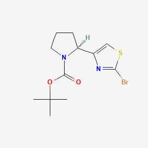 molecular formula C12H17BrN2O2S B6606262 tert-butyl(2S)-2-(2-bromo-1,3-thiazol-4-yl)pyrrolidine-1-carboxylate CAS No. 2869877-82-5