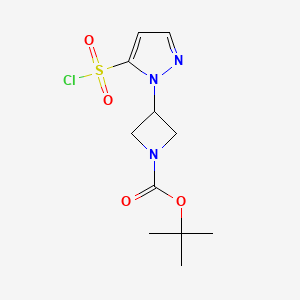 tert-butyl 3-[5-(chlorosulfonyl)-1H-pyrazol-1-yl]azetidine-1-carboxylate