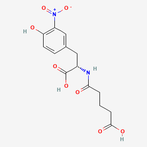 4-{[(1S)-1-carboxy-2-(4-hydroxy-3-nitrophenyl)ethyl]carbamoyl}butanoicacid