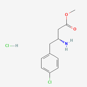 molecular formula C11H15Cl2NO2 B6606279 methyl(3R)-3-amino-4-(4-chlorophenyl)butanoatehydrochloride CAS No. 2824986-67-4