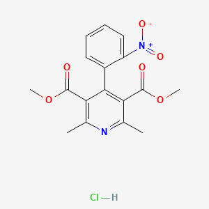 molecular formula C17H17ClN2O6 B6606301 3,5-dimethyl2,6-dimethyl-4-(2-nitrophenyl)pyridine-3,5-dicarboxylatehydrochloride CAS No. 2825006-69-5