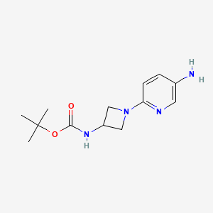 molecular formula C13H20N4O2 B6606303 tert-butylN-[1-(5-aminopyridin-2-yl)azetidin-3-yl]carbamate CAS No. 2702331-78-8