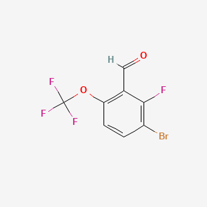 molecular formula C8H3BrF4O2 B6606307 3-bromo-2-fluoro-6-(trifluoromethoxy)benzaldehyde CAS No. 2168738-37-0