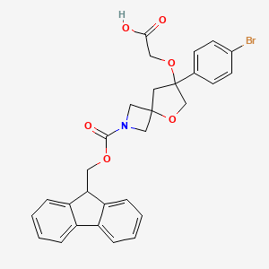 2-{[7-(4-bromophenyl)-2-{[(9H-fluoren-9-yl)methoxy]carbonyl}-5-oxa-2-azaspiro[3.4]octan-7-yl]oxy}acetic acid