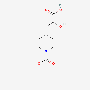 molecular formula C13H23NO5 B6606321 3-{1-[(tert-butoxy)carbonyl]piperidin-4-yl}-2-hydroxypropanoic acid CAS No. 2229563-77-1