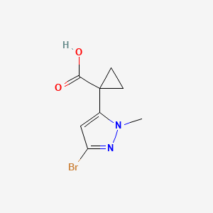 1-(3-bromo-1-methyl-1H-pyrazol-5-yl)cyclopropane-1-carboxylicacid