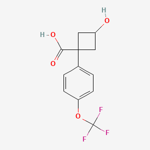 3-hydroxy-1-[4-(trifluoromethoxy)phenyl]cyclobutane-1-carboxylic acid