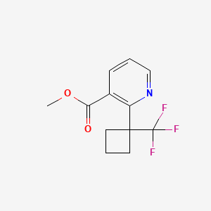 molecular formula C12H12F3NO2 B6606392 methyl2-[1-(trifluoromethyl)cyclobutyl]pyridine-3-carboxylate CAS No. 2825006-93-5