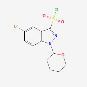 5-bromo-1-(oxan-2-yl)-1H-indazole-3-sulfonyl chloride