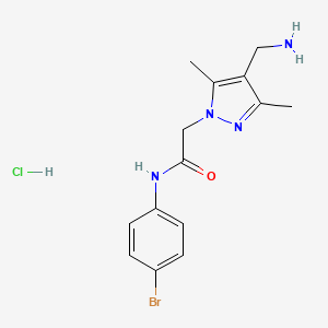 2-[4-(aminomethyl)-3,5-dimethyl-1H-pyrazol-1-yl]-N-(4-bromophenyl)acetamide hydrochloride