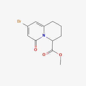 methyl 8-bromo-6-oxo-2,3,4,6-tetrahydro-1H-quinolizine-4-carboxylate