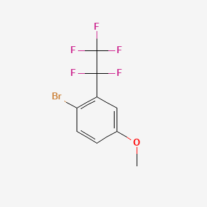 molecular formula C9H6BrF5O B6606410 1-bromo-4-methoxy-2-(1,1,2,2,2-pentafluoroethyl)benzene CAS No. 2138562-02-2