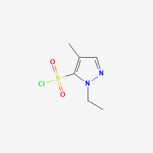 molecular formula C6H9ClN2O2S B6606421 1-ethyl-4-methyl-1H-pyrazole-5-sulfonylchloride CAS No. 2825007-43-8