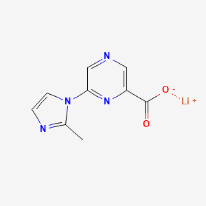 molecular formula C9H7LiN4O2 B6606443 lithium(1+) ion 6-(2-methyl-1H-imidazol-1-yl)pyrazine-2-carboxylate CAS No. 2287300-15-4