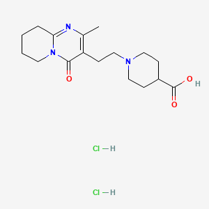 1-(2-{2-methyl-4-oxo-4H,6H,7H,8H,9H-pyrido[1,2-a]pyrimidin-3-yl}ethyl)piperidine-4-carboxylic acid dihydrochloride