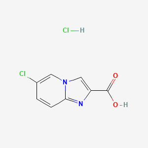 molecular formula C8H6Cl2N2O2 B6606484 6-chloroimidazo[1,2-a]pyridine-2-carboxylic acid hydrochloride CAS No. 2839156-57-7