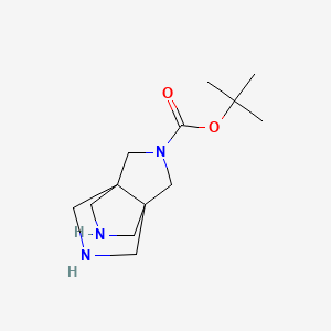 molecular formula C13H23N3O2 B6606498 tert-butyl 3,7,10-triazatricyclo[3.3.3.0,1,5]undecane-3-carboxylate CAS No. 2305255-39-2