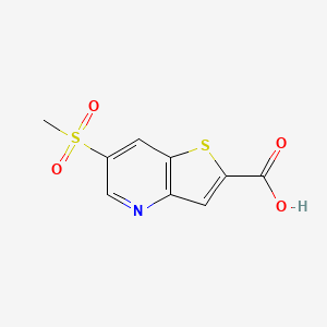 molecular formula C9H7NO4S2 B6606522 6-methanesulfonylthieno[3,2-b]pyridine-2-carboxylic acid CAS No. 2839158-42-6