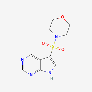 molecular formula C10H12N4O3S B6606562 4-{7H-pyrrolo[2,3-d]pyrimidine-5-sulfonyl}morpholine CAS No. 2138263-63-3