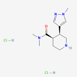 rac-(3R,4S)-N,N-dimethyl-3-(1-methyl-1H-pyrazol-4-yl)piperidine-4-carboxamide dihydrochloride, cis