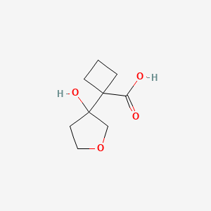 molecular formula C9H14O4 B6606624 1-(3-hydroxyoxolan-3-yl)cyclobutane-1-carboxylic acid CAS No. 2172081-33-1