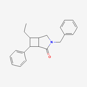 molecular formula C21H23NO B6606664 3-benzyl-6-ethyl-7-phenyl-3-azabicyclo[3.2.0]heptan-2-one CAS No. 2137650-43-0