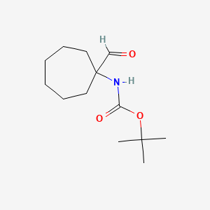 molecular formula C13H23NO3 B6606699 tert-butyl N-(1-formylcycloheptyl)carbamate CAS No. 2839143-92-7