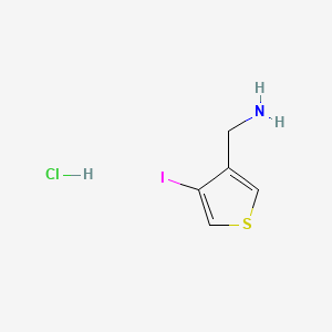 molecular formula C5H7ClINS B6606707 1-(4-iodothiophen-3-yl)methanamine hydrochloride CAS No. 2839156-53-3