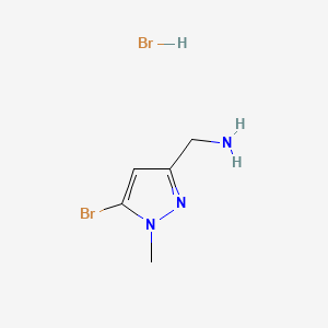 1-(5-bromo-1-methyl-1H-pyrazol-3-yl)methanaminehydrobromide