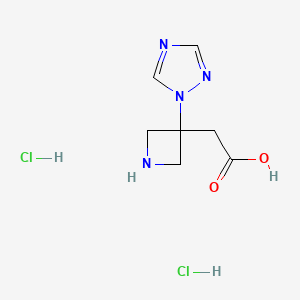 2-[3-(1H-1,2,4-triazol-1-yl)azetidin-3-yl]acetic acid dihydrochloride