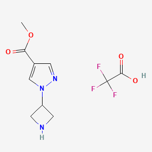 methyl 1-(azetidin-3-yl)-1H-pyrazole-4-carboxylate, trifluoroacetic acid