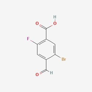 molecular formula C8H4BrFO3 B6606838 5-bromo-2-fluoro-4-formylbenzoic acid CAS No. 2384002-65-5