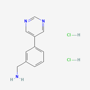 1-[3-(pyrimidin-5-yl)phenyl]methanamine dihydrochloride