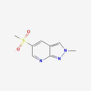 molecular formula C8H9N3O2S B6606862 5-methanesulfonyl-2-methyl-2H-pyrazolo[3,4-b]pyridine CAS No. 2839157-85-4