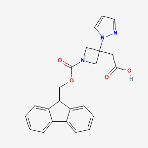 2-(1-{[(9H-fluoren-9-yl)methoxy]carbonyl}-3-(1H-pyrazol-1-yl)azetidin-3-yl)acetic acid