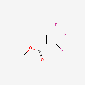 molecular formula C6H5F3O2 B6606934 methyl 2,3,3-trifluorocyclobut-1-ene-1-carboxylate CAS No. 656-77-9