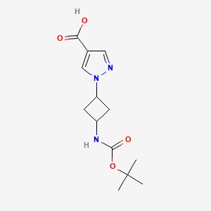 1-(3-{[(tert-butoxy)carbonyl]amino}cyclobutyl)-1H-pyrazole-4-carboxylicacid,Mixtureofdiastereomers