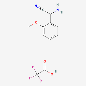 molecular formula C11H11F3N2O3 B6607006 2-amino-2-(2-methoxyphenyl)acetonitrile, trifluoroacetic acid CAS No. 2839157-03-6