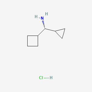 molecular formula C8H16ClN B6607037 (1R)-1-cyclobutyl-1-cyclopropylmethanamine hydrochloride CAS No. 1416436-16-2