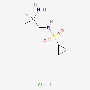 N-[(1-aminocyclopropyl)methyl]cyclopropanesulfonamide hydrochloride